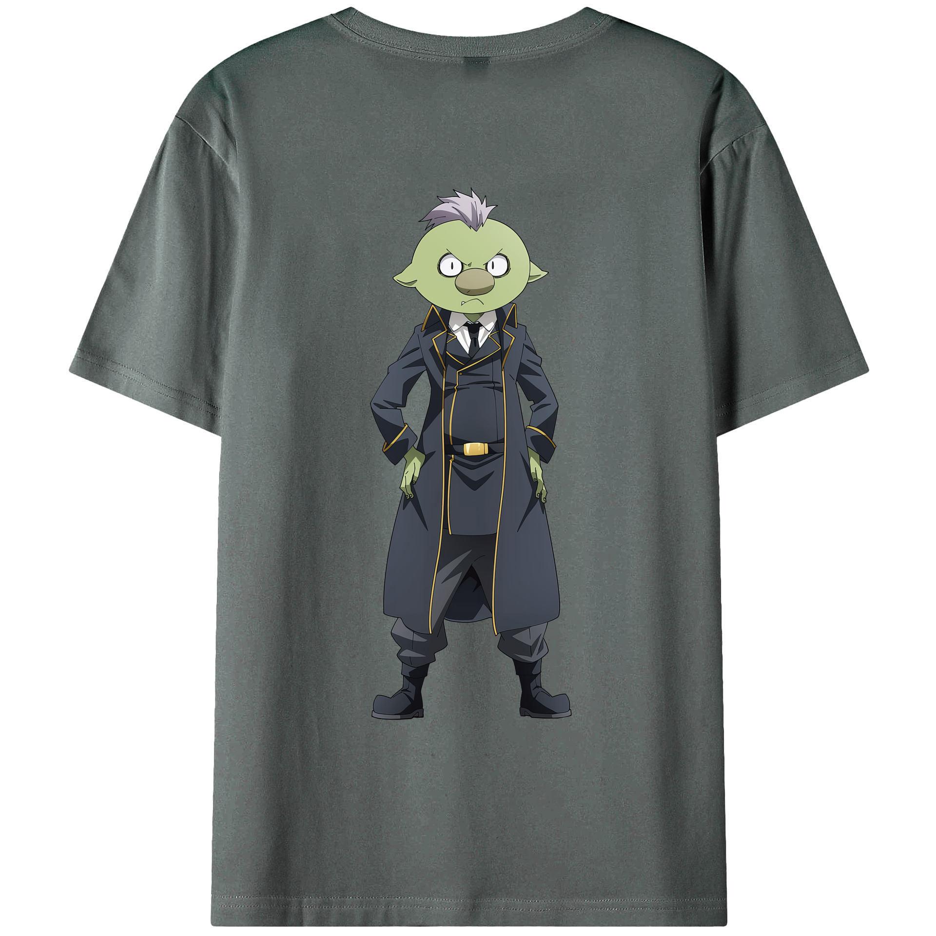 （画像用） 転スラ Regarding Reincarnated to Slime 綿100％ メンズ半袖Tシャツ（バックプリント） 通気性